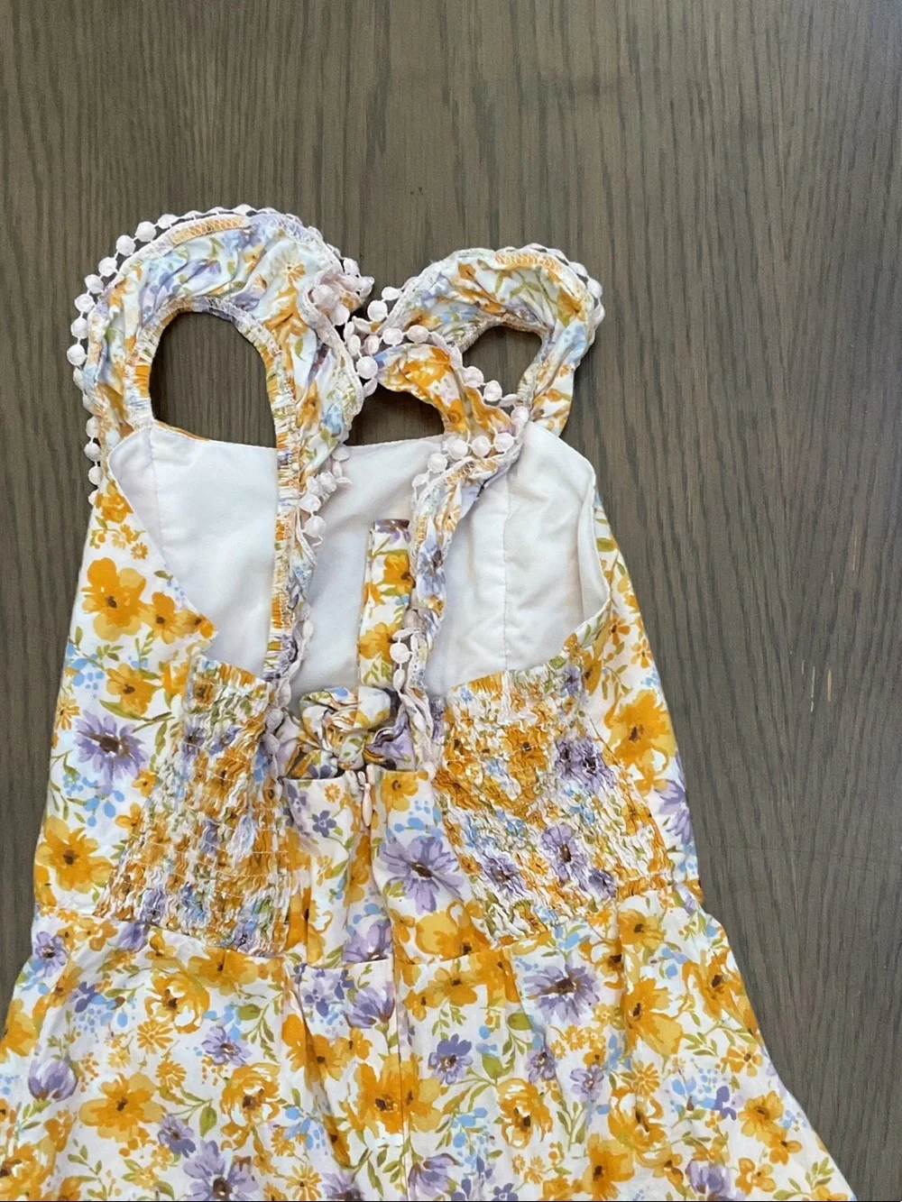 Forever 21 Yellow and Purple Floral Girls' Casual Dress